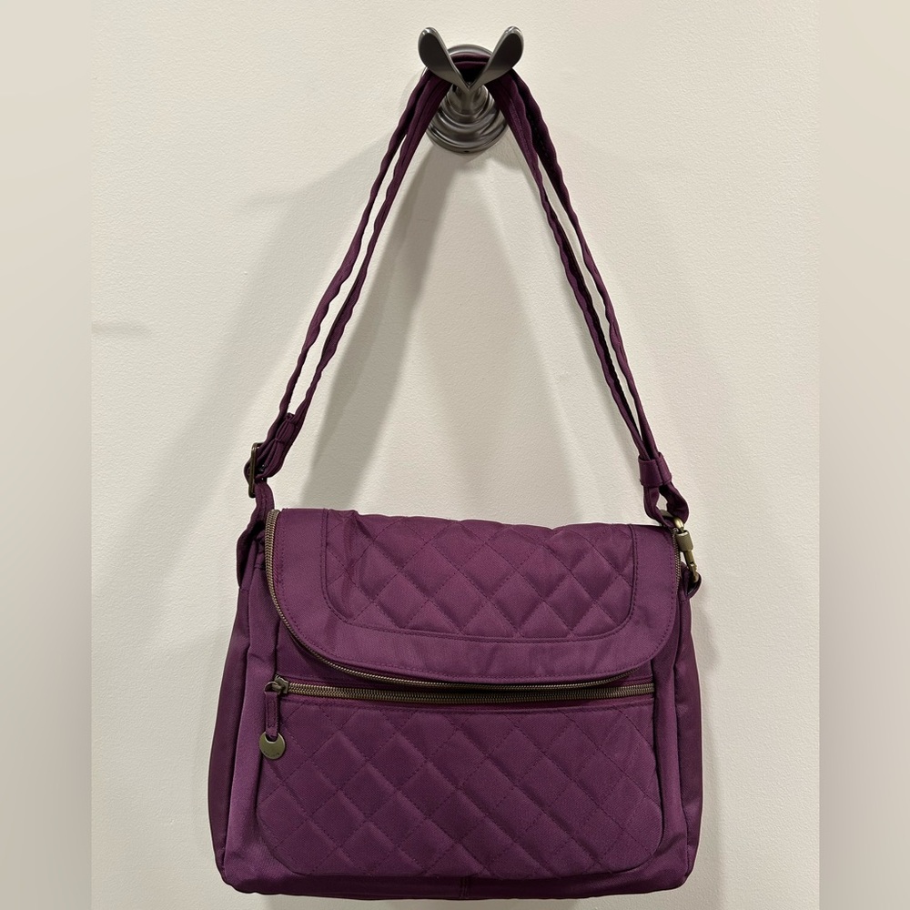 Travelon Quilted RFID-blocking Crossbody Bag in Purple